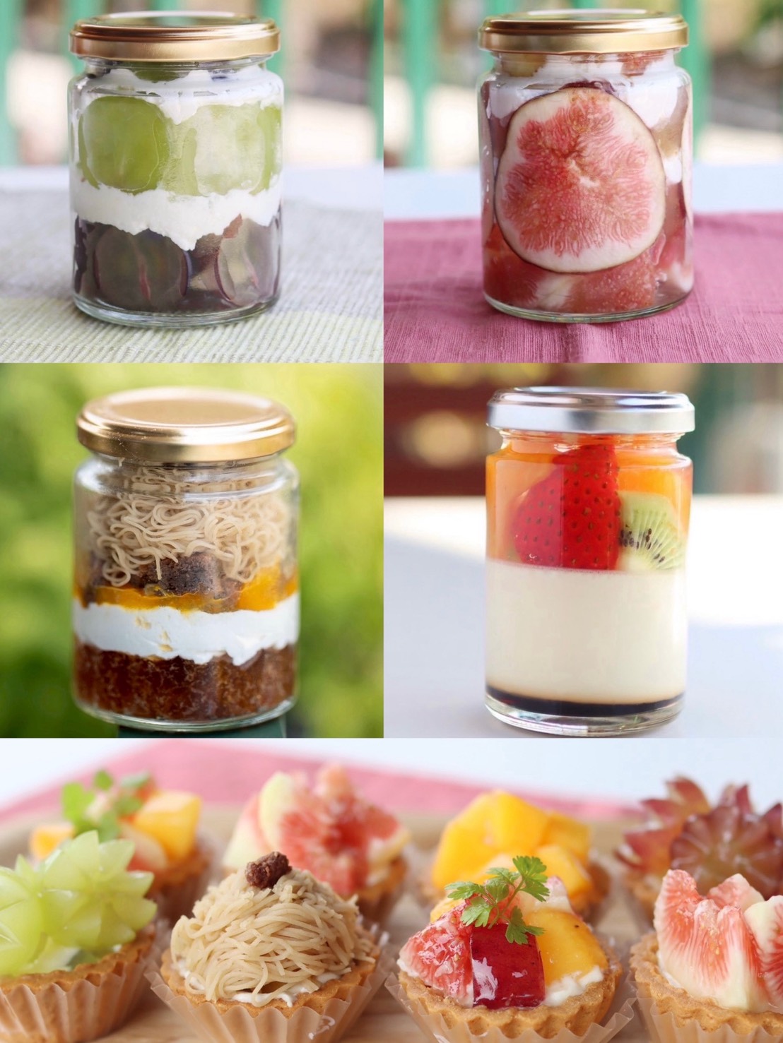 瓶パフェとタルト