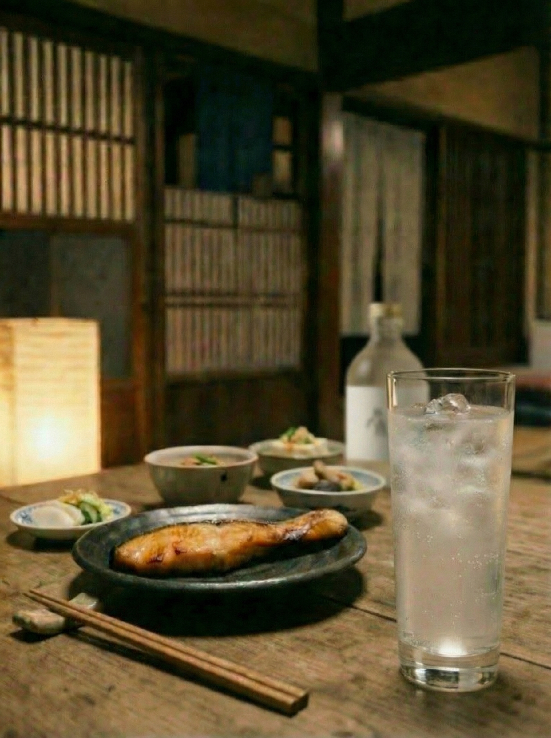 焼き魚と一緒に