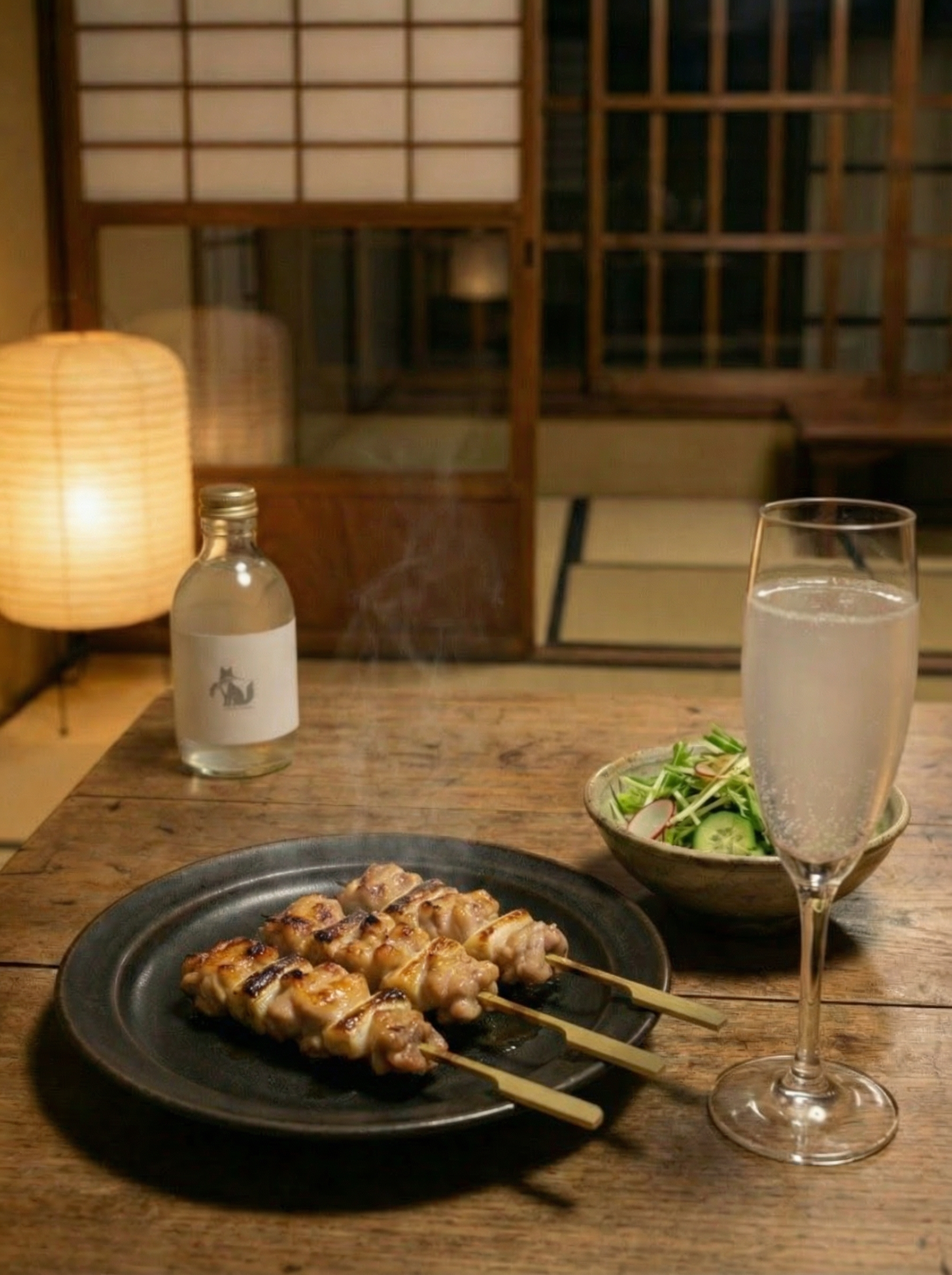 鶏料理と一緒に