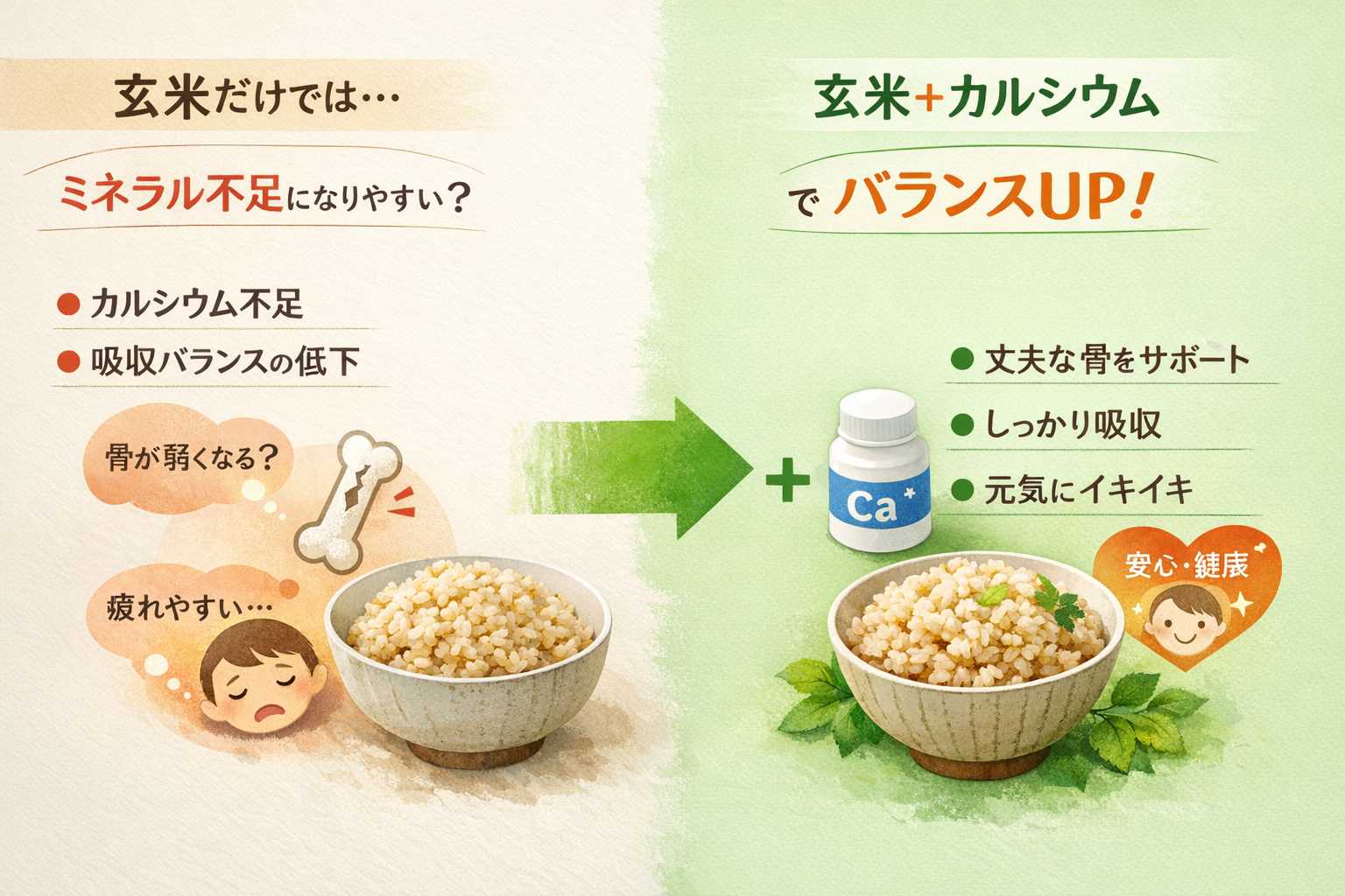 発芽酵素玄米＋Ca+Mg