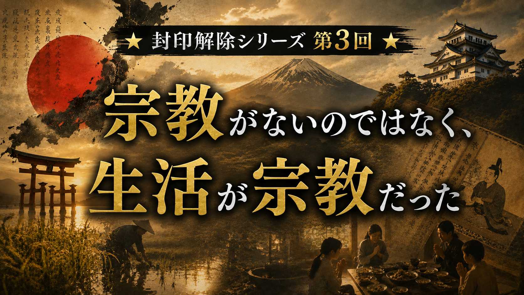 ★ 封印解除シリーズ 第3回 ★ 宗教がないのではなく、生活が宗教だった