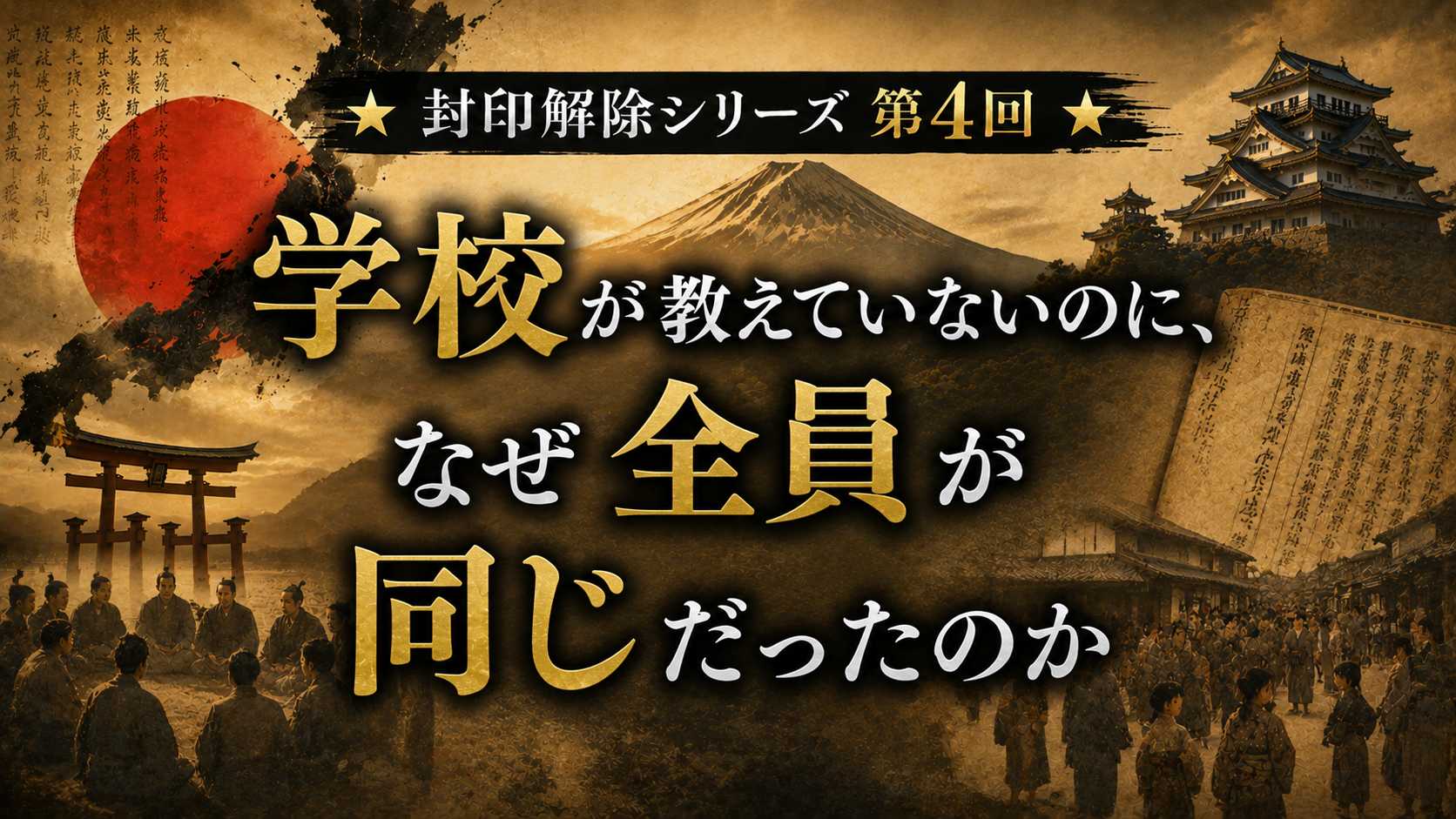 ★ 封印解除シリーズ 第4回 ★ 学校が教えていないのに、なぜ全員が同じだったのか