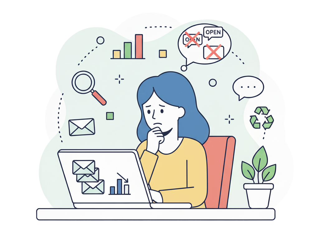 メールの開封率・クリック率が低い